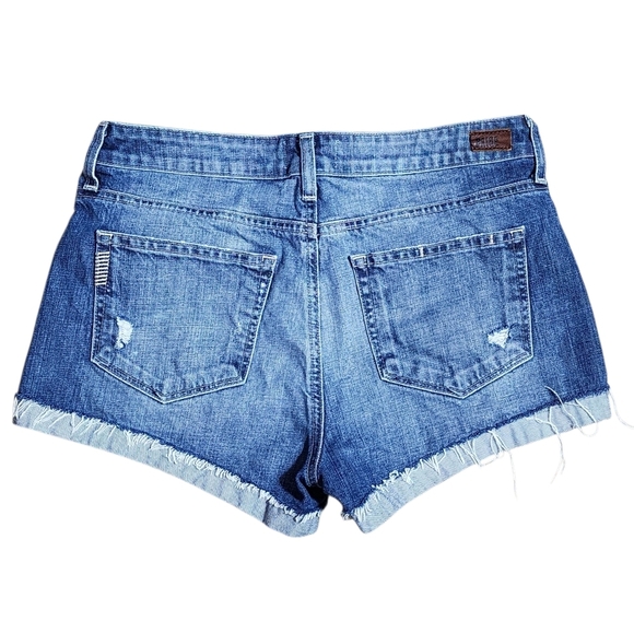 Paige Jimmy Jimmy Denim Distressed Short Womens Size 28 - Picture 3 of 6